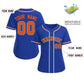 Custom Royal Orange-Black Classic Style Baseball Jersey For Women Limited