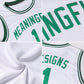 Custom White Kelly Green-Gold Authentic Throwback Basketball Jersey Limited