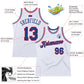 Custom White Royal-Red Authentic Throwback Basketball Jersey Limited