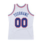 Custom White Royal-Red Authentic Throwback Basketball Jersey Limited