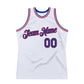 Custom White Royal-Red Authentic Throwback Basketball Jersey Limited