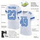 Custom White Light Blue-Royal Mesh Authentic Football Jersey Limited