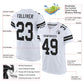 Custom White Black Mesh Authentic Football Jersey Limited