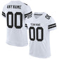 Custom White Black Mesh Authentic Football Jersey Limited