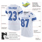 Custom White White-Royal Mesh Authentic Football Jersey Limited
