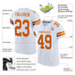 Custom White Texas Orange Mesh Authentic Football Jersey Limited