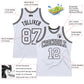 Custom White White-Black Authentic Throwback Basketball Jersey Limited