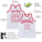 Custom White White-Red Authentic Throwback Basketball Jersey Limited