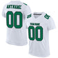 Custom White Kelly Green-Black Mesh Authentic Football Jersey Limited