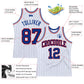 Custom White Royal Pinstripe Royal-Red Authentic Basketball Jersey Limited