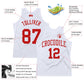 Custom White Scarlet Authentic Throwback Basketball Jersey Limited