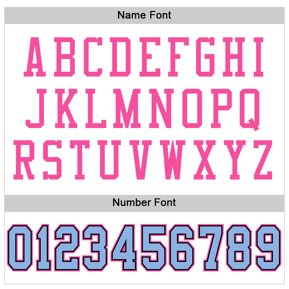 Custom White Light Blue Black-Pink Mesh Authentic Football Jersey Limited