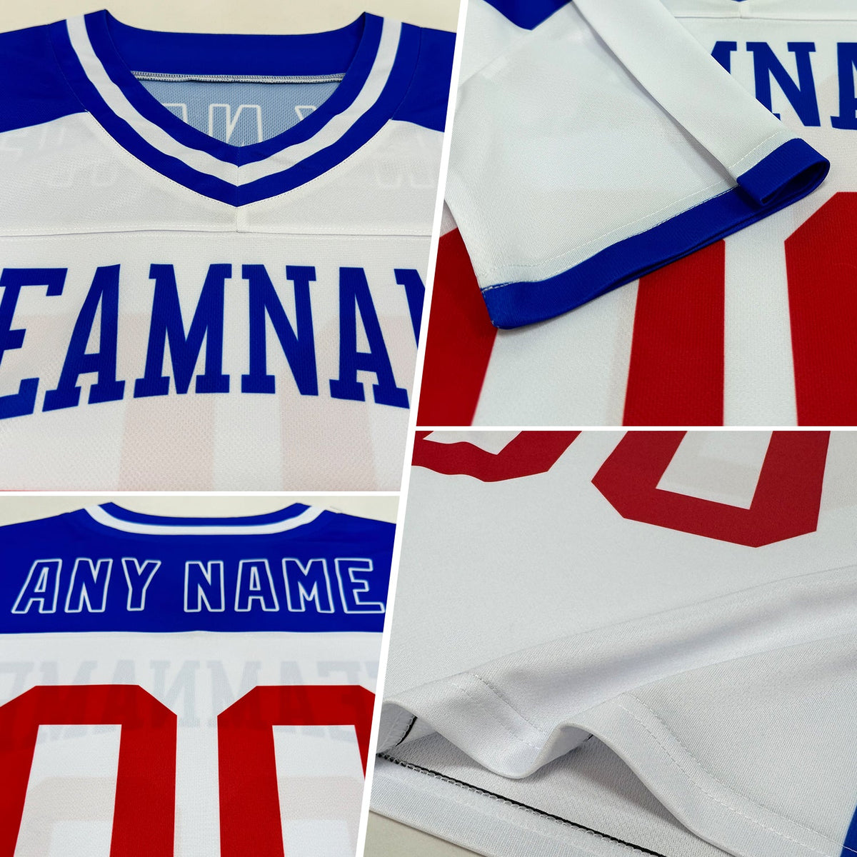 Custom White Gold-Royal Authentic Football Jersey Limited