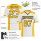 Custom White Gold-Royal Authentic Football Jersey Limited
