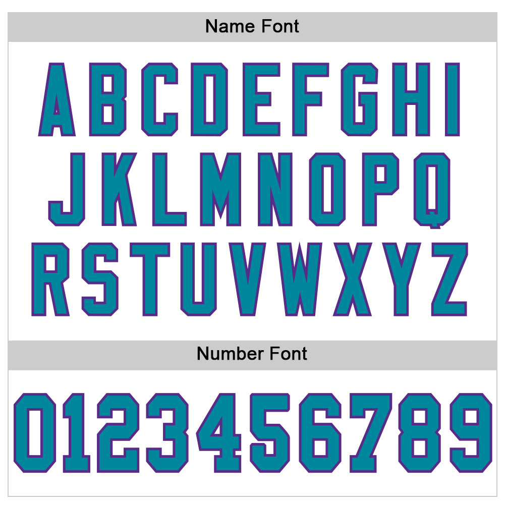 Custom White Teal-Purple Mesh Authentic Football Jersey Limited