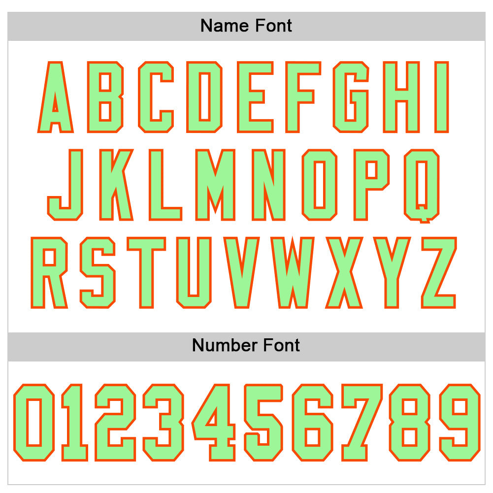 Custom White Pea Green-Orange Mesh Authentic Football Jersey Limited