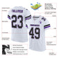 Custom White Black-Purple Mesh Authentic Football Jersey Limited