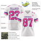 Custom White Pink-Purple Authentic Football Jersey Limited