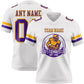 Custom White Purple-Gold Authentic Football Jersey Limited