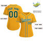 Custom Gold Green-White Classic Style Baseball Jersey For Women Limited