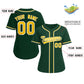 Custom Green Gold-White Classic Style Baseball Jersey For Women Limited
