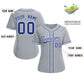 Custom Gray Royal-White Classic Style Baseball Jersey For Women Limited