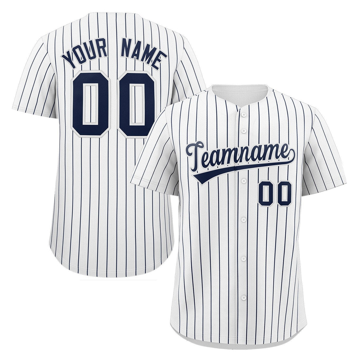 Custom Mens Personalized Pinstripe Baseball Jersey Team Sport Uniforms Limited