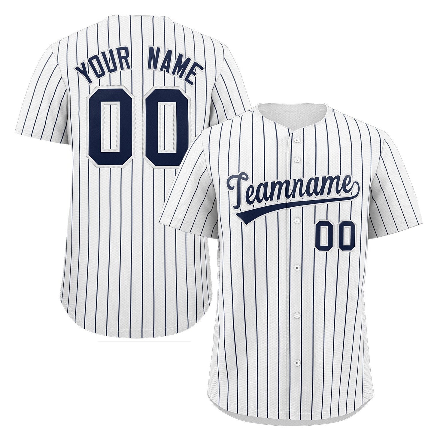 Custom Mens Personalized Pinstripe Baseball Jersey Team Sport Uniforms Limited