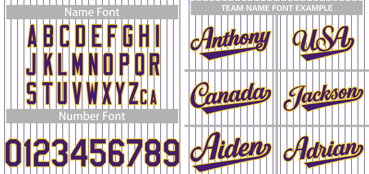 Custom White Purple-Gold Stripe Fashion Authentic Baseball Jersey Limited