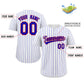 Custom White Royal-Red Stripe Fashion Authentic Baseball Jersey Limited