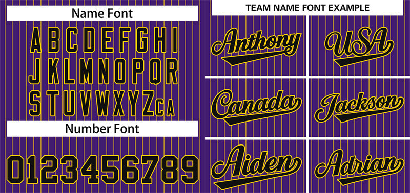 Custom Purple Black-Yellow Stripe Fashion Authentic Baseball Jersey Limited