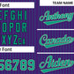 Custom Purple Teal-Black Stripe Fashion Authentic Baseball Jersey Limited