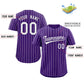 Custom Purple White Stripe Fashion Authentic Baseball Jersey Limited