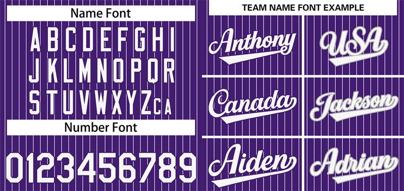 Custom Purple White Stripe Fashion Authentic Baseball Jersey Limited