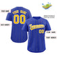 Custom Royal Gold-White Stripe Fashion Authentic Baseball Jersey Limited