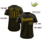 Custom Black Yellow Stripe Fashion Authentic Baseball Jersey Limited