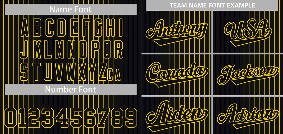 Custom Black Yellow Stripe Fashion Authentic Baseball Jersey Limited