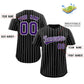 Custom Mens Personalized Pinstripe Baseball Jersey Team Sport Uniforms Limited