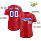 Custom Mens Personalized Pinstripe Baseball Jersey Team Sport Uniforms Limited
