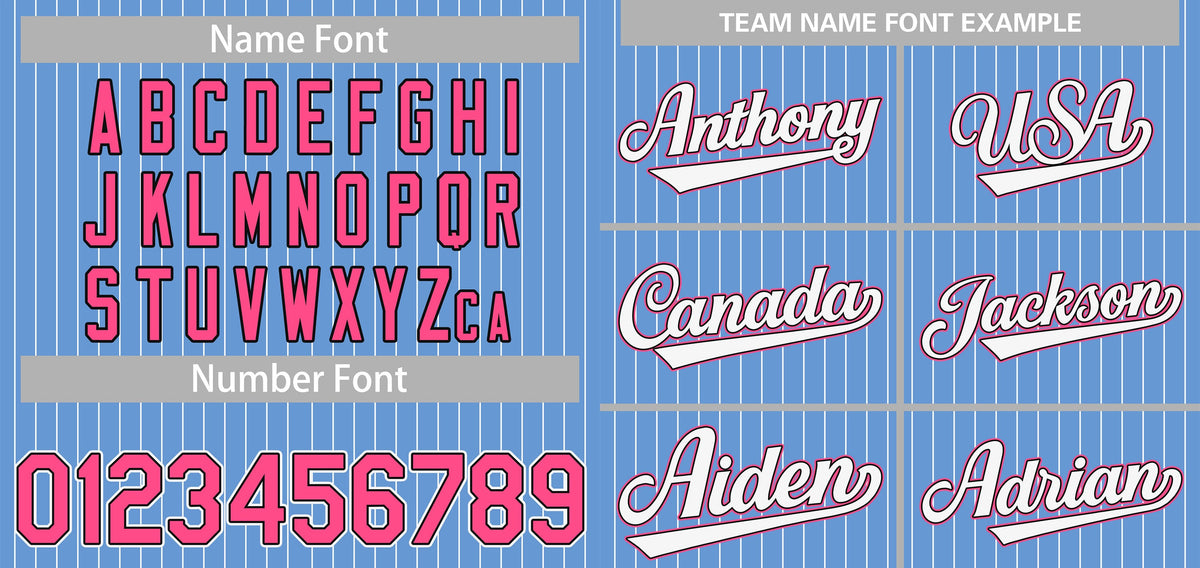 Custom Light Blue White-Pink Stripe Fashion Authentic Baseball Jersey Limited