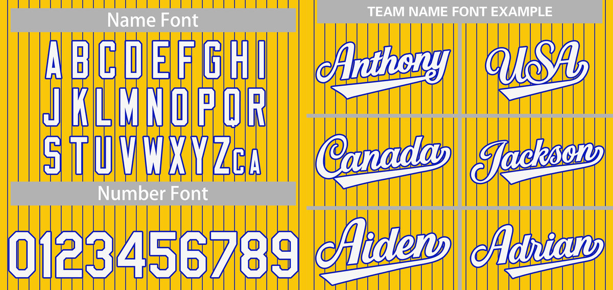 Custom Yellow White-Royal Stripe Fashion Authentic Baseball Jersey Limited