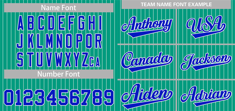 Custom Teal Royal-White Stripe Fashion Authentic Baseball Jersey Limited