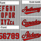 Custom Gray Red-Navy Stripe Fashion Authentic Baseball Jersey Limited