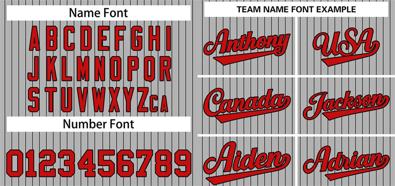 Custom Gray Red-Navy Stripe Fashion Authentic Baseball Jersey Limited