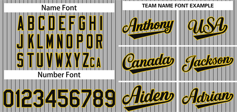 Custom Gray Black-Gold Stripe Fashion Authentic Baseball Jersey Limited