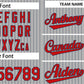 Custom Gray Red-Navy Stripe Fashion Authentic Baseball Jersey Limited