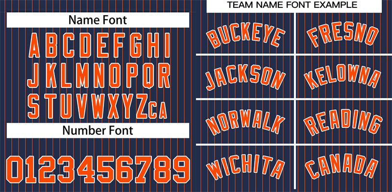 Custom Navy Orange-White Stripe Fashion Authentic Baseball Jersey Limited
