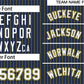 Custom Navy White-Gold Stripe Fashion Authentic Baseball Jersey Limited