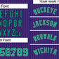 Custom Purple Aqua-Black Stripe Fashion Authentic Baseball Jersey Limited