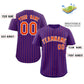 Custom Purple Orange-White Stripe Fashion Authentic Baseball Jersey Limited
